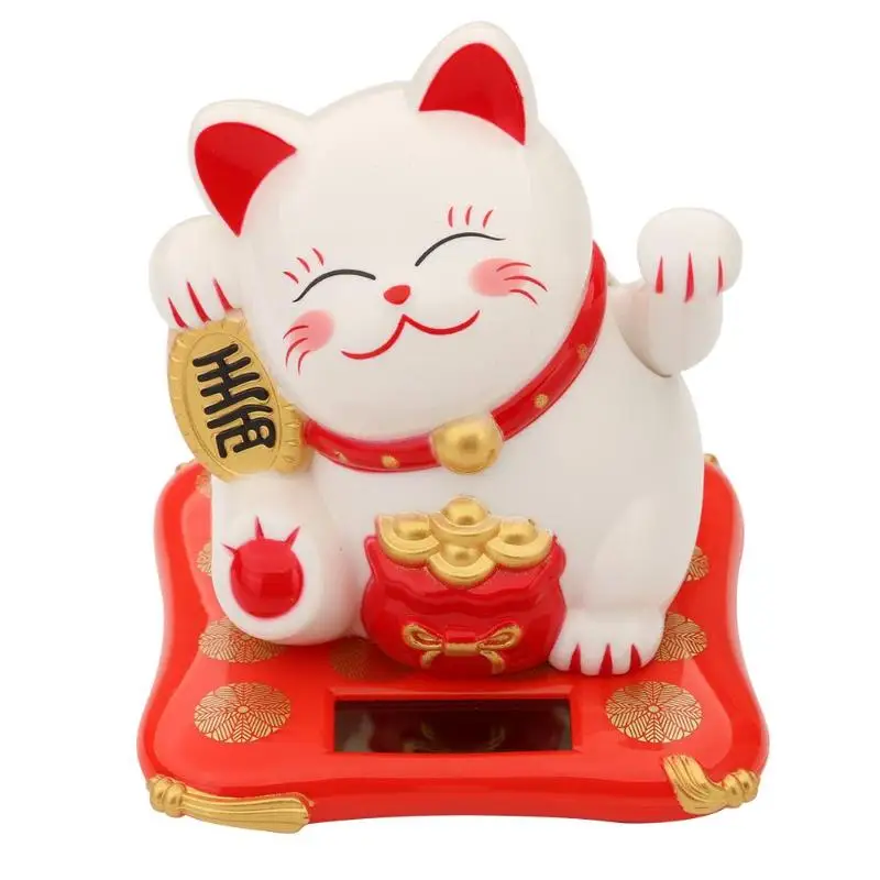 Японский счастливый кот богатство развевающаяся рука кошка золото Maneki Neko милый дом FengShui Декор Добро пожаловать кошка ремесло искусство магазин украшения отеля