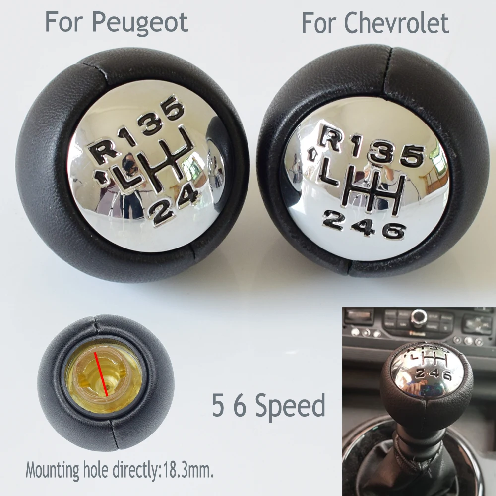 Manual Gear Stick Shift Knob Head Ball 5 6 Speed For Citroen C3 (A51