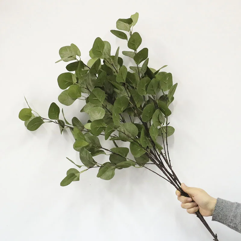 

2019 Artificial Fake Leaf Eucalyptus Leave Simulation Leaves DIY Wedding Party Home Decor Room Decoration Photography props