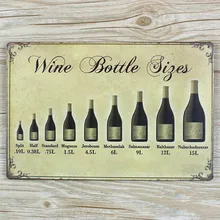 Топ Мода XD43" бутылки вина сигес" металлические знаки Ретро домашний декор Дом Офис Ресторан Бар Металлическая Живопись Искусство 20x30 см