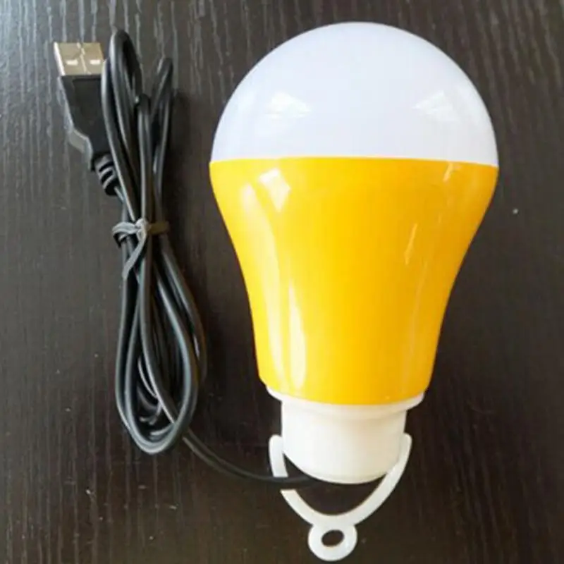 USB интерфейс перезаряжаемая Светодиодная лампа 5V Мобильная мощность лампочки с ампулой светодиодный наружное освещение для рыболовного лагеря