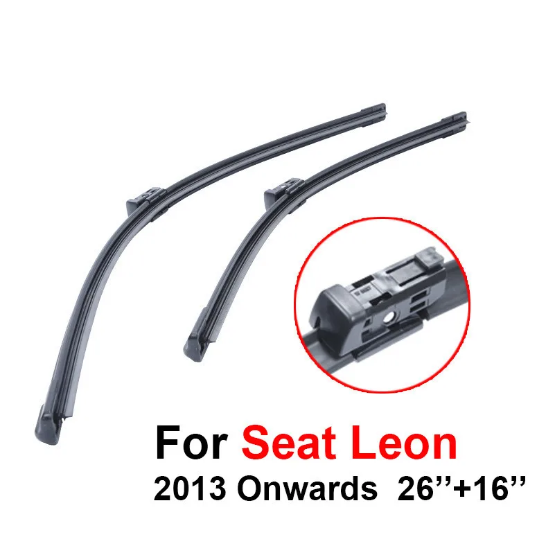 

Pair Car wiper blade For Seat Leon 2013 Onwards 26''+16'' rubber windscreen Car accessories