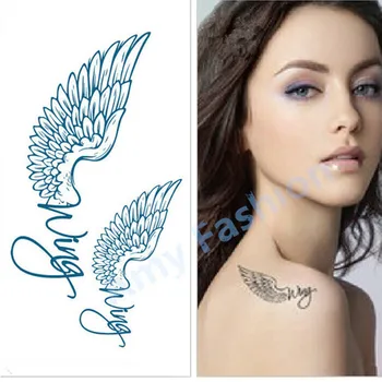 

Body Art Painting Wrist Leg Harajuku Angel Wing Paper Stickers Newest Product Temporary Tattoo Flash Tattoo Men Women Waterproof
