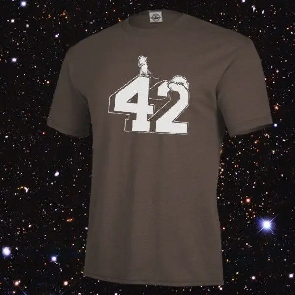 Модная мужская футболка бесплатная доставка Hitchhiker's Guide to the Galaxy вдохновленная 42
