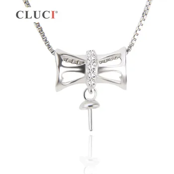 

CLUCI Fashion 925 Sterling Silver Butterfly Pendant White CZ Classic Necklace & Pendant Jewelry For Women Gift SP299SB