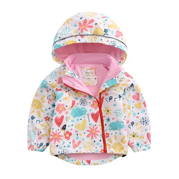 

M72 Winter Fashion Print Hoodies Child Thick Polar Fleece Lining Jacket Girl Keep Warm Coat Boy Tops Outwear Autumn Windbreaker