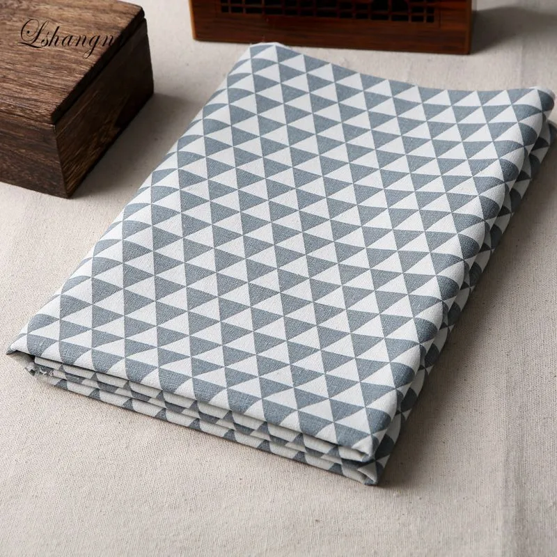 

2017New 50x150cm Geometric triangle style cotton linen Fabric Burlap for Sewing Textile Quilting DIY fabric sofa fabric curtain