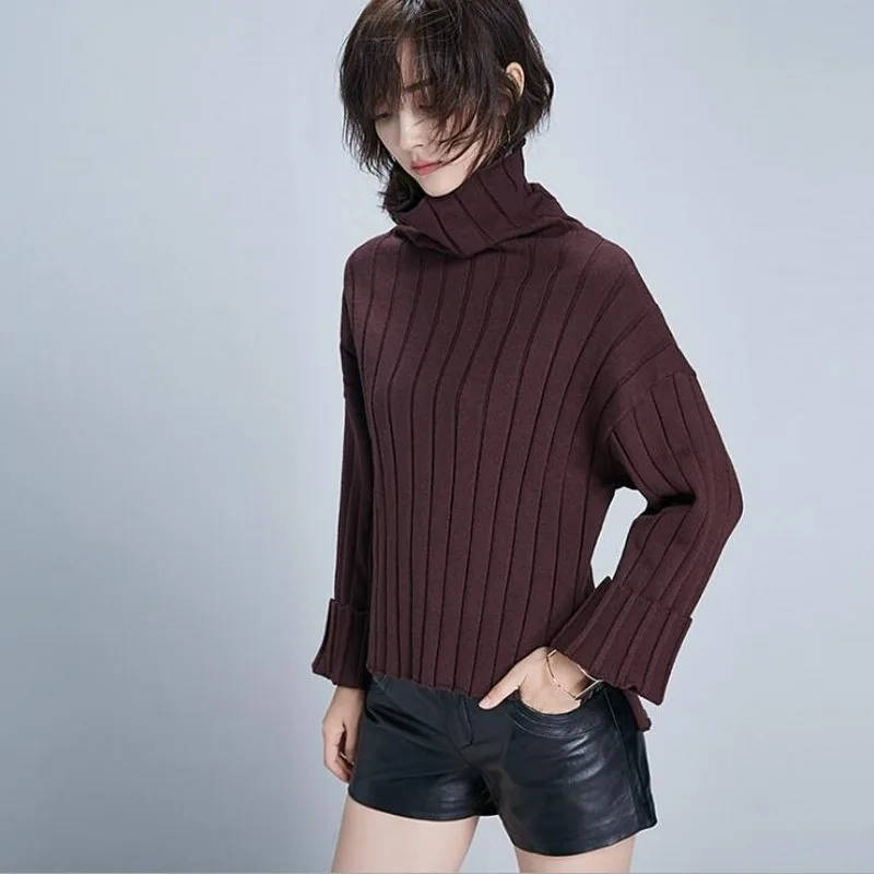 high Quality Autumn Winter Causal Striped Mens V Neck