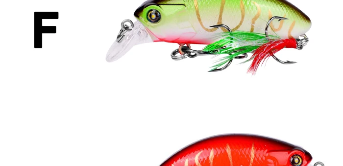 Trout Wobblers Minnow Crankbait Crank Baits 5.9cm 9g 6pcs 0.6-1.6m Depth Artificial Bait Fishing Gear (10)