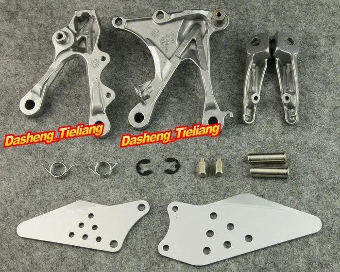 Front Rider Foot Pegs Foot Rest Bracket Kit for KAWASAKI NINJA ZX6R 2005-2008 Driver Pegs Motorcycle Accessory Parts