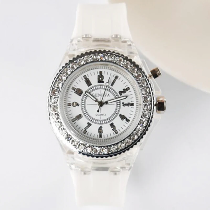 Luminous LED Sport Watches Women Quartz Watch ladies Women Men Silicone Wristwatches glowing Lover Watches (6)