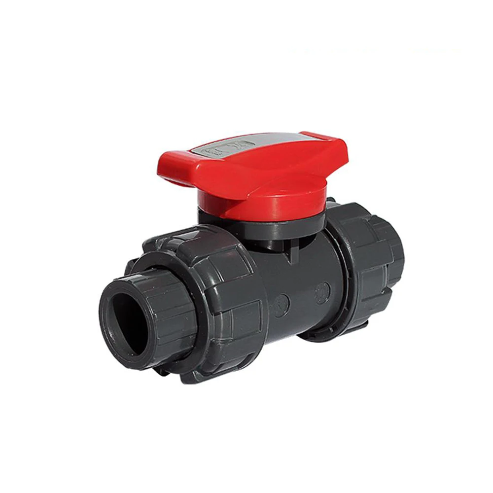 

DN20 Plastic Double Union 2 way Water Normal Temperature UPVC PVC 3/4 inch Manual Ball Valve