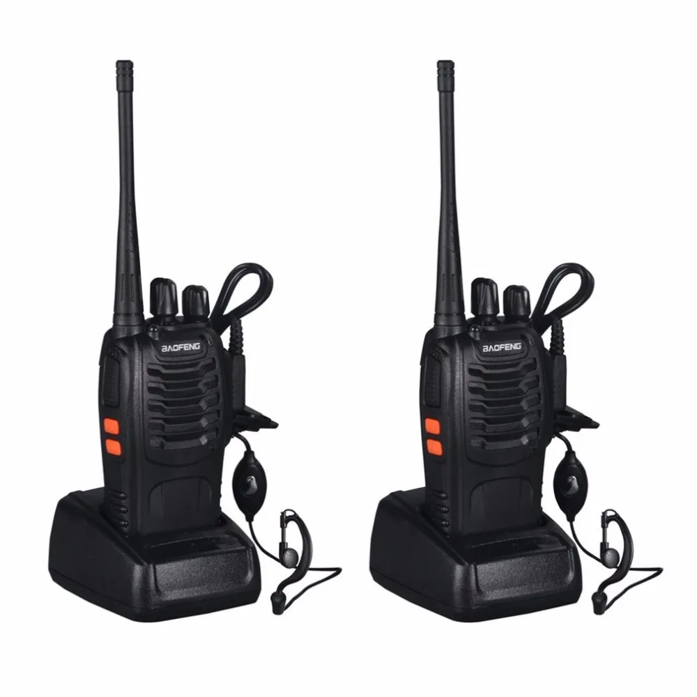 BAOFENG уоки-токи Baofeng BF-888S VHF/UHF FM трансивер Walkie talkie двухстороннее радио 400-470 МГц фонарик 5 Вт 16Ch с гарнитурой 2-передающая радиоустановка