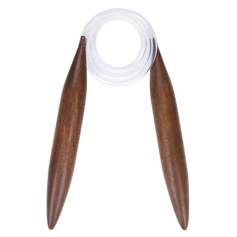 

20mm Carbonated Wood Ring Needle Knitting Crochet Hook Thick Sweater Carpet Needles Crochet agulha Hand Sewing Accessories