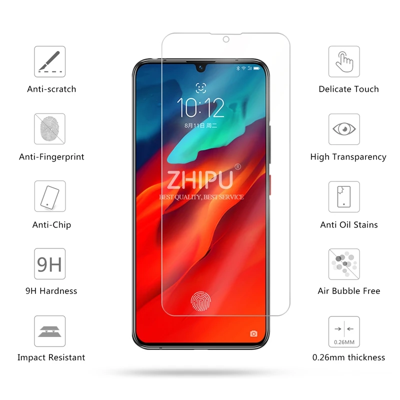 2 шт. закаленное стекло для Lenovo Z6 Pro Защита экрана 2.5D 9H Премиум Закаленное защитная
