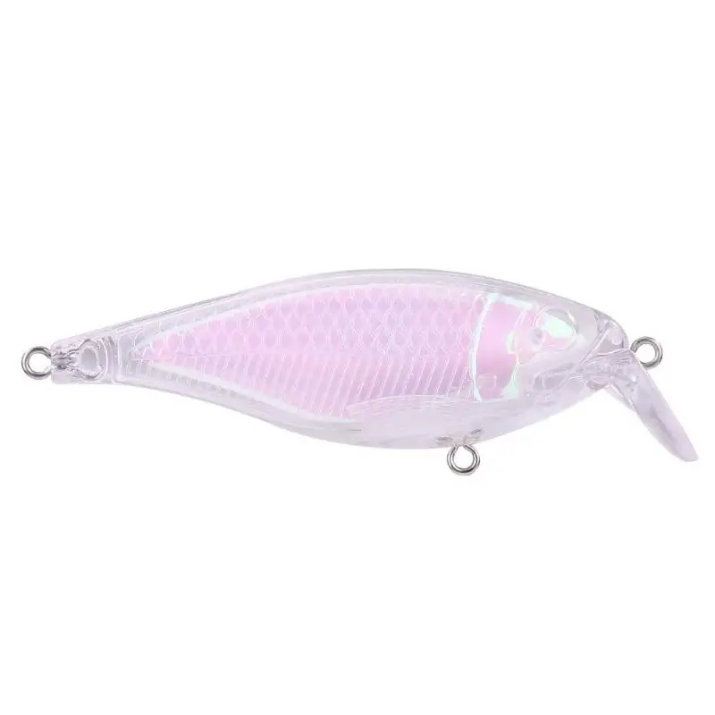 

Unpainted Blank Hard Lures Pink Transparent Artificial Outdoor Fishing Tool