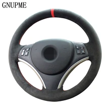 GNUPME черный DIY Вручную прошитый замши руль Обложка для BMW E90 325i 330i 335i автомобиль аксессуары для интерьера