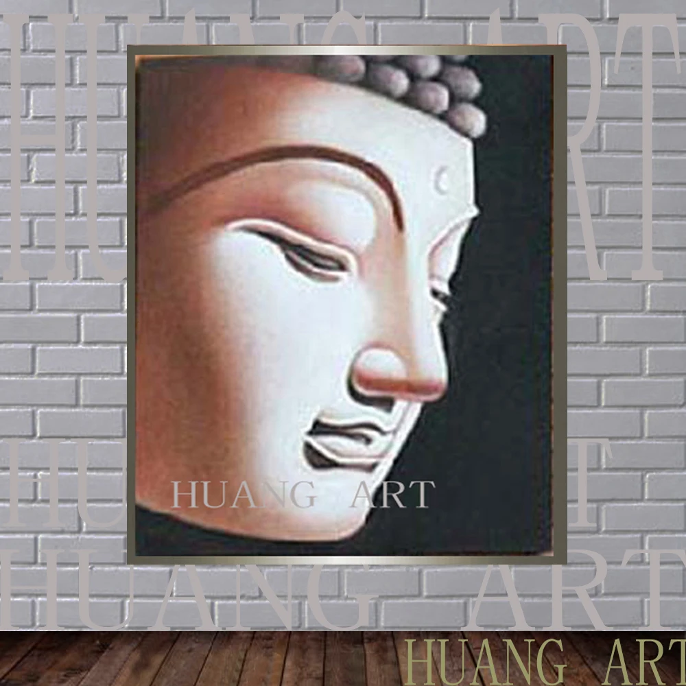 

Hand Painted High Quality Canvas Painting Sand at the Bottom of Figure of Buddha Oil Painting Wall Picture for Home Decoration