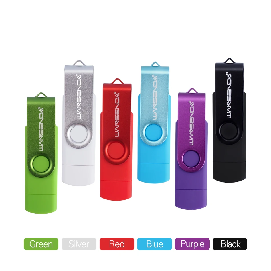 WANSENDA USB 3.0 Metal Rotatable OTG USB Flash Drive Pen Drive 8gb 16gb 32gb 64gb 128gb Smart Pendrive USB Stick Retail Package WANSENDA USB 3.0 Metal Rotatable OTG USB Flash Drive Pen Drive 8gb 16gb 32gb 64gb 128gb Smart Pendrive USB Stick Retail Package