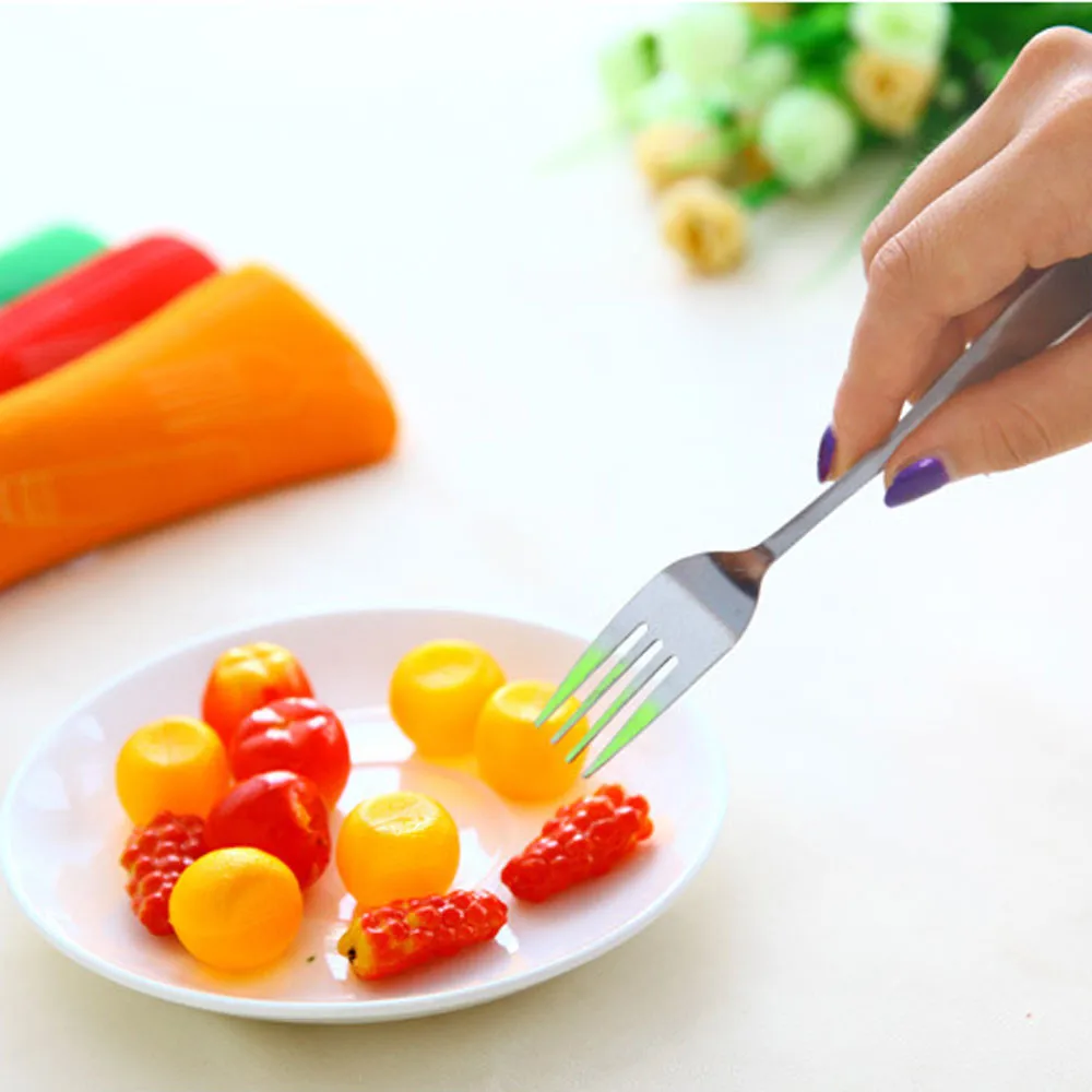 

3in1 Stainless Steel Spoon Cutlery Set Portable Camping Bag Picnic dinnerware set portable cutlery sets set forks for travel