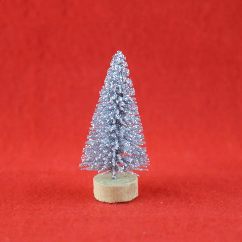 10 шт./лот 4,5 см мини рождественские декоративные украшения на вечеринку DIY рождественская елка Снежный Мороз маленькая сосна из сизалевого волокна EM001