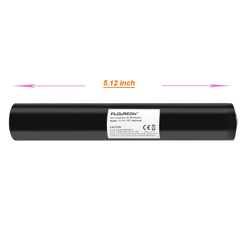 Floureon Ni-MH 3.0Ah аккумуляторная батарея для телефона Streamlight 75175 75375 Maglight ST75175 ST25170 Stinger hp 75302 черный
