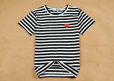 cdg t shirt striped
