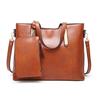 

Women Handbag Leather Female Shoulder Bags 2 sets Famous Brand Designer Ladies Messenger Bags Ladies Casual Tote Bags sac a main