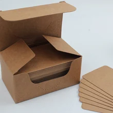 ¡Oferta! Tarjeta de papel Kraft en blanco, tarjeta de mensaje Vintage DIY para felicitación, marcadores de invitación de regalo (tt-3357)