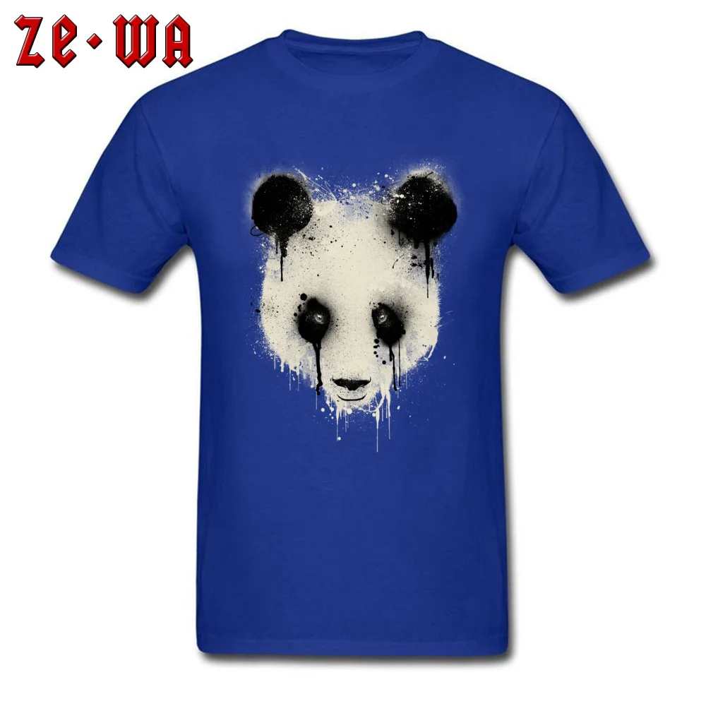 Panda Drip 100% Cotton T-shirts for Men Short Sleeve Customized Tops Shirts Rife Summer Round Collar Tee-Shirt Fashionable Panda Drip blue