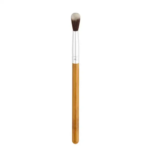 Бамбуковой ручкой кисть для хайлайтера для макияжа нейлоновая кисть для волос Кисть для консилера Красивая Белая Золотая деревянная ручка кисть 10