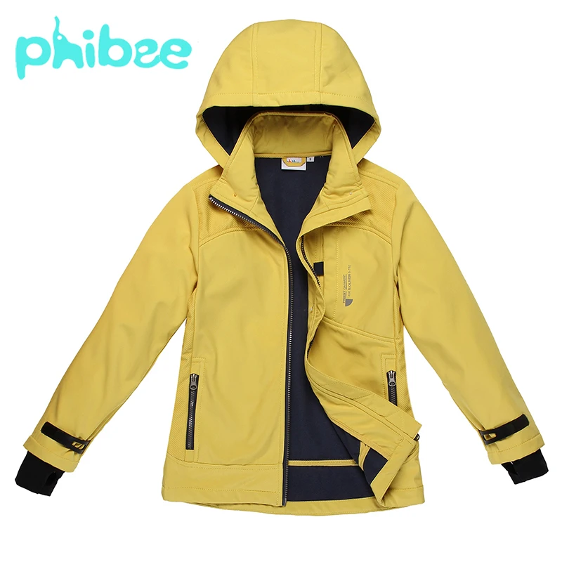 

Phibee Boys Girls Windbreaker Kids Windproof Sports Basic Jacket Soft Shell Outdoor Clothing
