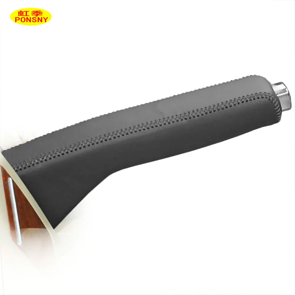 PONSNY Car Handbrake Covers Case for Volkswagen VW Passat B5 Genuine Leather Car-styling Handbrake Grips Cover