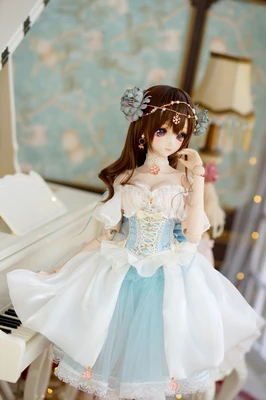 Одежда для кукол 1/4 DD bjd Одежда для кукол платье на заказ красивые платья - Цвет: Синий