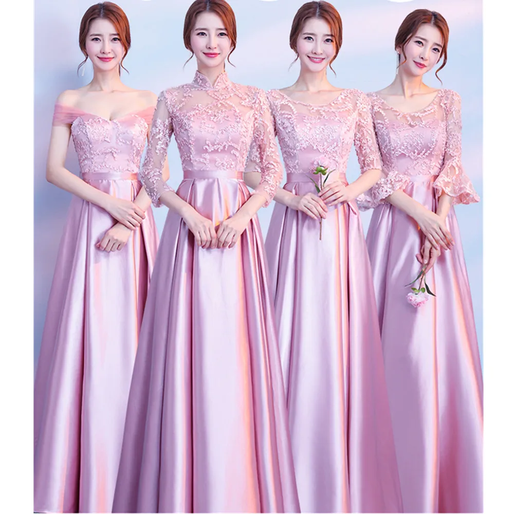 satin gowns for bridesmaid
