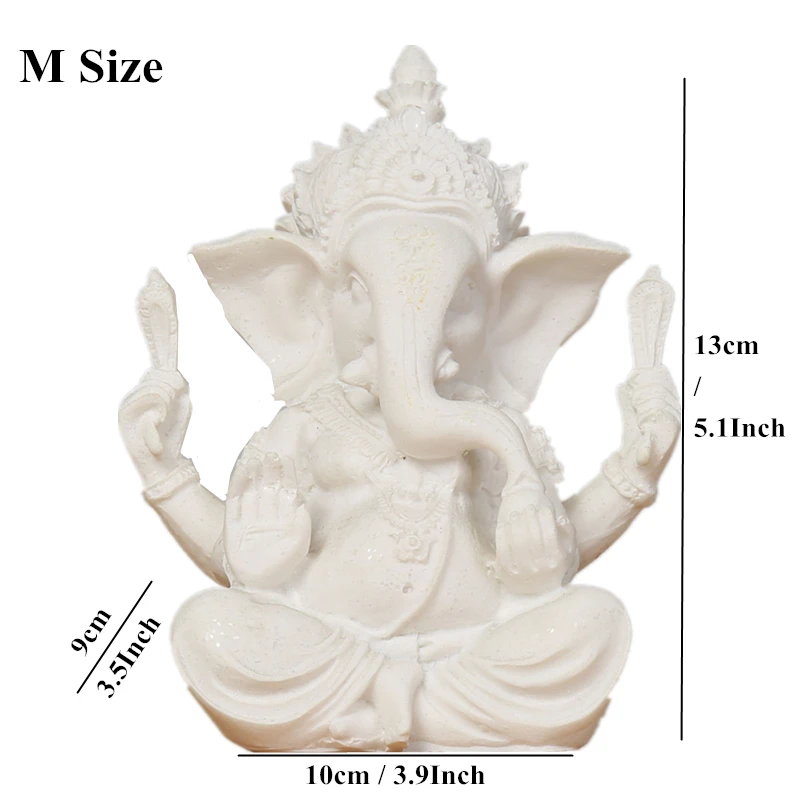 VILEAD природный песчаник индийский бог Ганеш Статуэтка религиозный индуистский слон Бог Статуи фэншуй Слон-голова Будды скульптура
