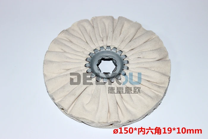 

Woodworking machine parts edge polishing cloth 150* inner six angle 19*10mm wheel