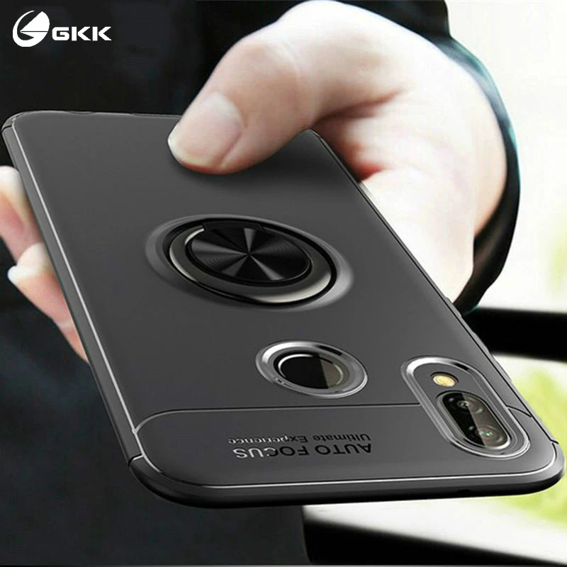 

GKK Finger Ring Case for Samsung Galaxy M10 Case Magnetic Bracket Soft Silicone TPU Back Cover for Samsung M20 Coque Fundas