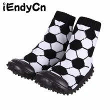IEndyCn/обувь для мальчика, носки весна-осень, вязаные полосатые удобные мягкие резиновые носки для малышей, FF602