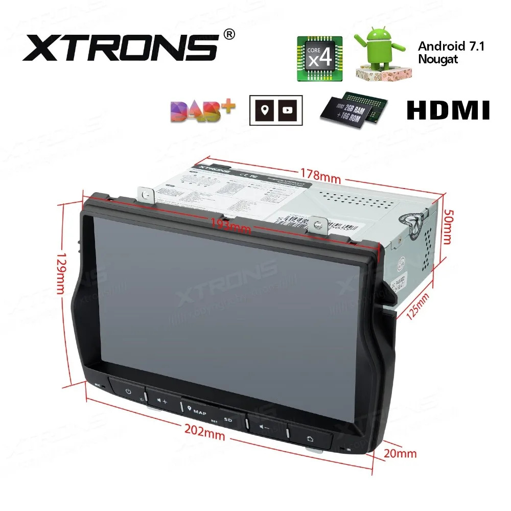 Sale 8" Android 7.1 OS Car Multimedia Navigation GPS Radio for Lada Vesta 2015-2018 with 2GB RAM 16GB ROM & Multi-Window View Support 4