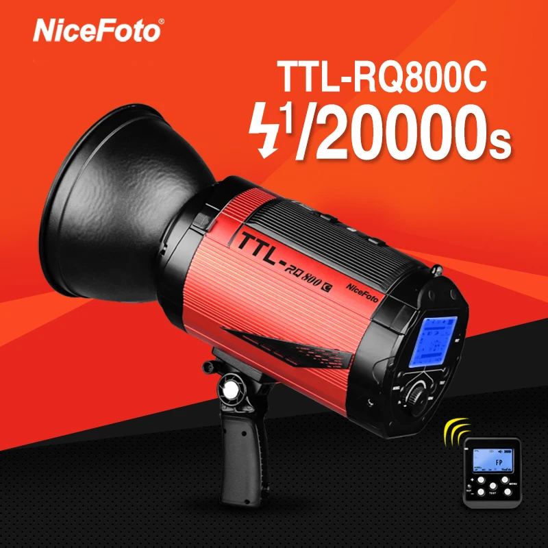 NiceFoto TTL RQ800C 2 4G Беспроводная студийная вспышка GN78 HSS 1/8000S высокоскоростная lite с