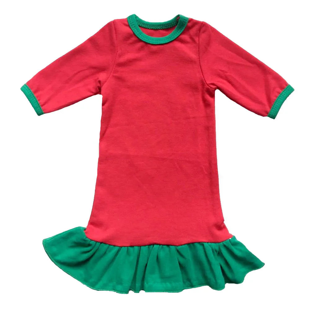 Рождественская ночная рубашка для девочек Хэллоуин благодарения, рождественское платье подходит для американской куклы для девочек, 18-дюймовая кукла для малышей