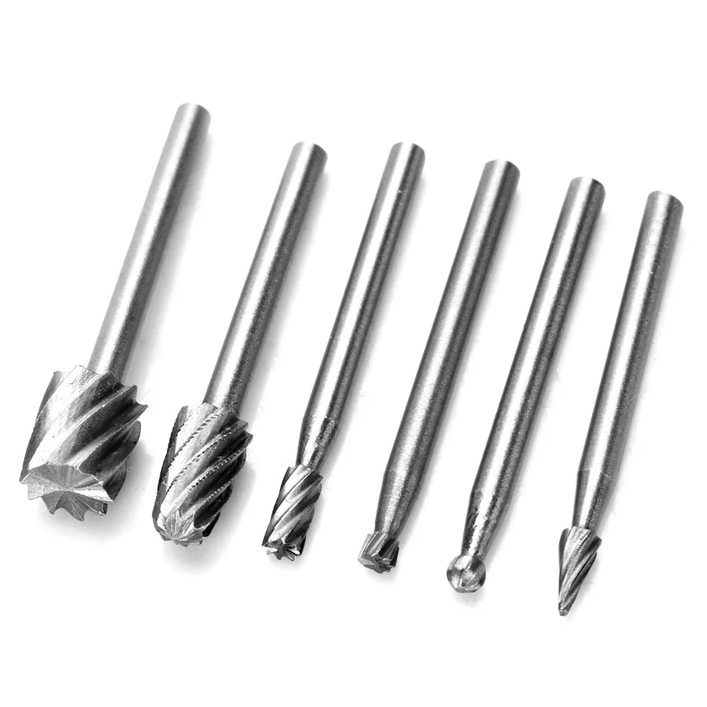 (6pcs/ set) Tungsten Steel Rotary File Bur Burr Cutter Woodwork