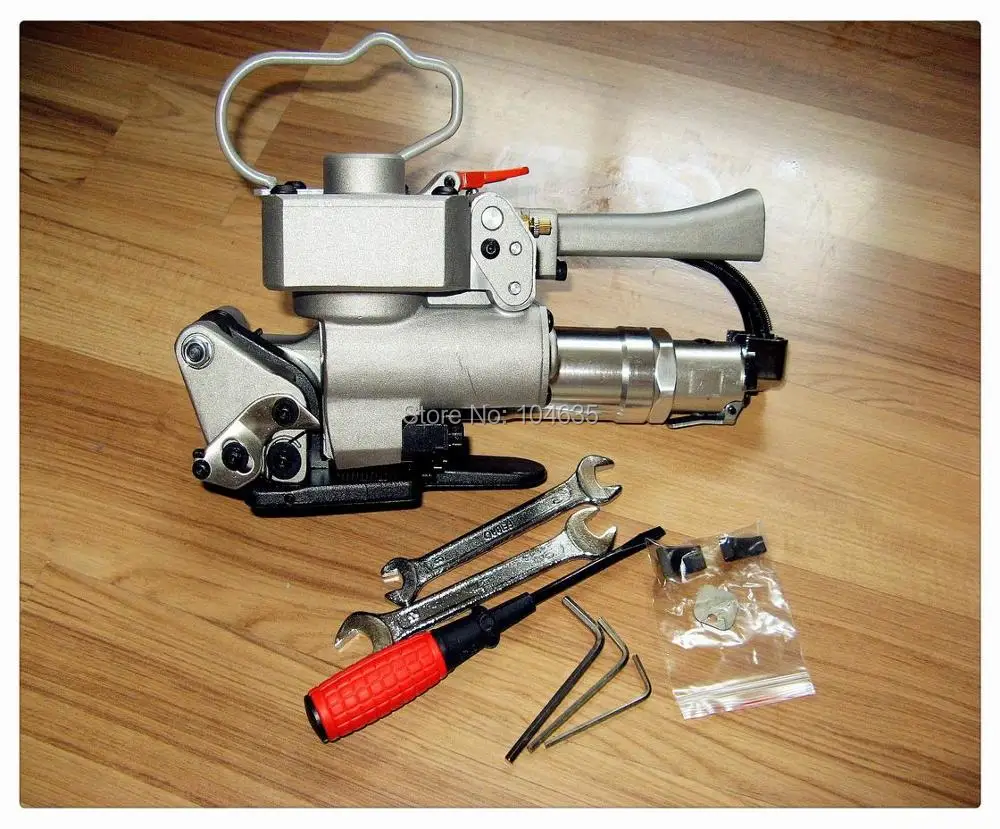 Гарантия один год! Пневматический PP PET пластик трения сварки обвязки инструмент, инструмент для кольцевания XQD-19 для 13,16, 19 мм полиэфирной ленты
