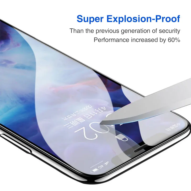 10D Tempered Glass on the For iPhone X 7 8 6 Plus Screen Protector Full Cover Protective Glass For iPhone 6 6s 7 XR XS Max film (5)