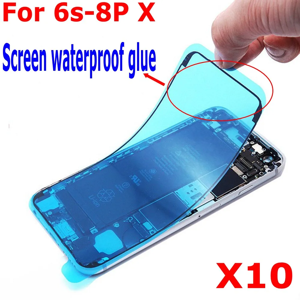 

10pcs Screen Waterproof Sticker For iPhone 6s 6s plus 7 7 plus 8 8 plus X LCD Screen Tape 3M Adhesive Glue Repair Parts Sealant
