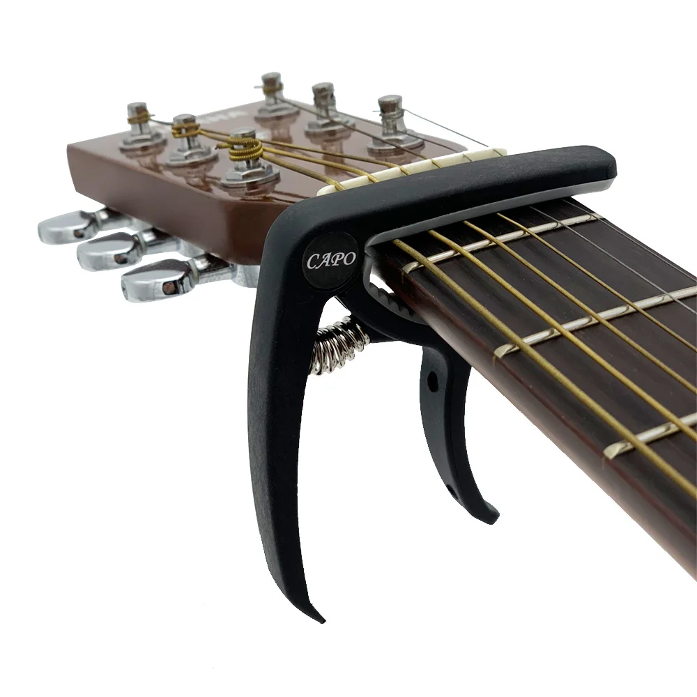 Kit de herramienta Guitarra sintonizador + Capo + Plectrum + 7 celuloide Tuning Capotraste mediador caso Guitarra Accesorios