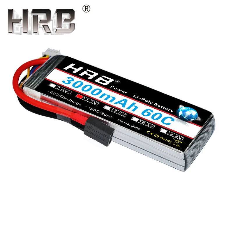 HRB 3000mAh Lipo батарея 11,1 V 3S 60C XT60 EC5 T Dean XT90 разъемы RC части для Traxxas автомобили, вертолет, самолет, Квадрокоптер