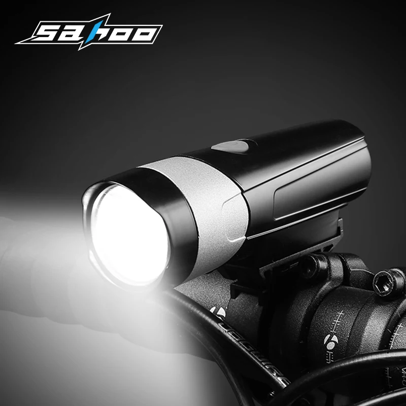 

SAHOO 2017 bicycle light mtb bike lights front handlebar flashlight led light 300 500 lumen USB charge bycicle accessories