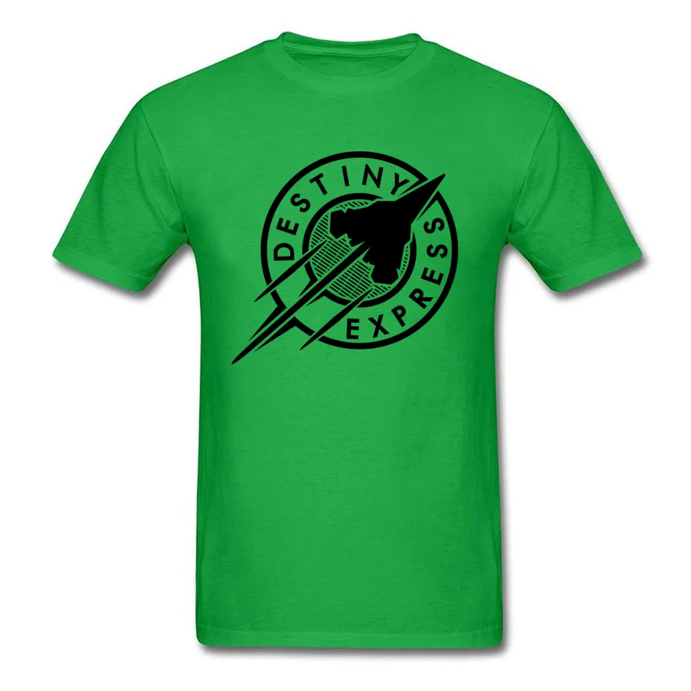 Printed T Shirt Wholesale O-Neck Destiny Express Pure Cotton Young Tops T Shirt Design Short Sleeve Tee Shirts Destiny Express green